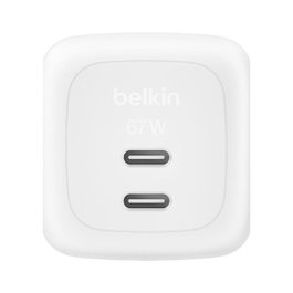 Belkin Cargador Dual USB-C 67W GaN WCH020kqWH Blanco