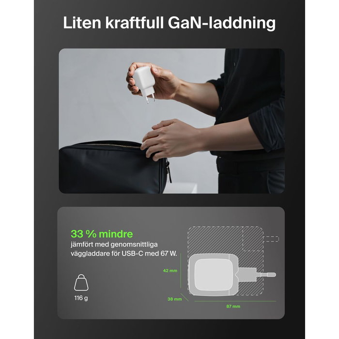 Belkin Cargador Dual USB-C 67W GaN WCH020kqWH Blanco