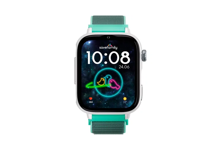 Savefamily Savewatch Plus 2 Reloj Inteligente Infantil con Pantalla AMOLED y Correa Tela Ocean