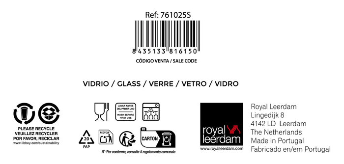 Royal Leerdam Set de 6 Jarras de Cerveza Roya 28cl