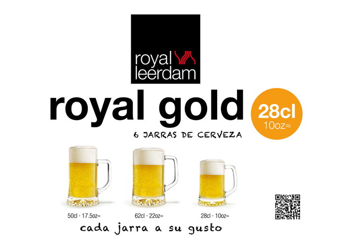 Royal Leerdam Set de 6 Jarras de Cerveza Roya 28cl