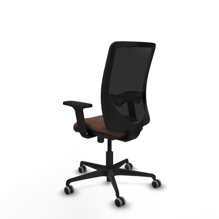 PIQUERAS Y CRESPO Silla de oficina Zulema con mecanismo Sincro, Marrón oscuro y Negro PIQUERAS Y CRESPO Silla de oficina Zulema con mecanismo Sincro, Marrón oscuro y Negro