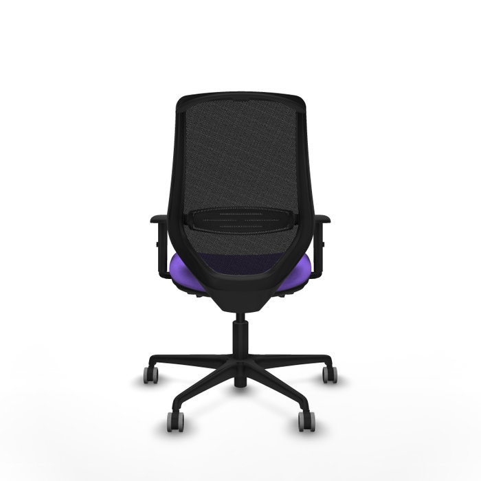 PIQUERAS Y CRESPO Silla de oficina Mardos con mecanismo Sincro/Traslack, Lila y Negro