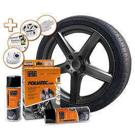 Foliatec FO2062 Kit Goma Líquida Antracita Metálico 2 x 400 ml - Acabado Removible y Resistente para Personalización de Piezas y Llantas