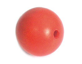 Innspiro Cuenta de madera bola roja 30mm 50u