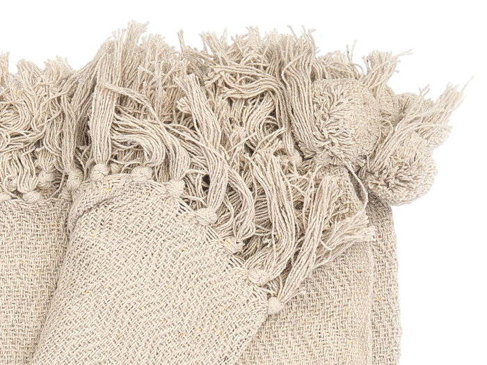 Giftdecor Multiusos Pompon Natural 120x150 cm (Set de 12)