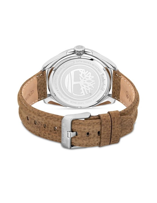 Timberland TDWGF2200903 Reloj Analógico para Hombre con Correa de Cuero Marrón