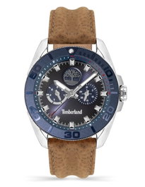 Timberland TDWGF2200903 Reloj Analógico para Hombre con Correa de Cuero Marrón