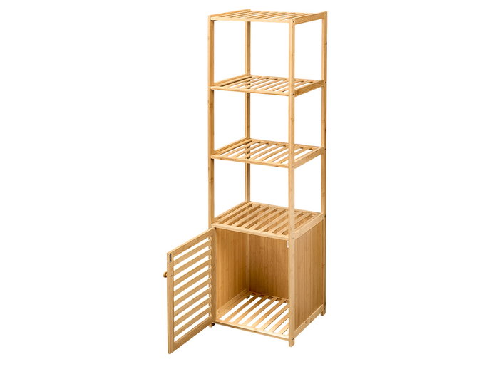 Berilo Mueble de Puerta con 4 Baldas en Bambú