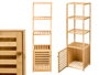 Berilo Mueble de Puerta con 4 Baldas en Bambú