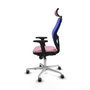 PIQUERAS Y CRESPO Silla de oficina Jorquera Rosa y Azul