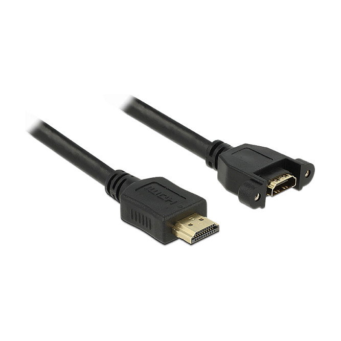 DeLOCK Cable HDMI macho a hembra para instalación 1 m 4K 30 Hz DeLOCK Cable HDMI macho a hembra para instalación 1 m 4K 30 Hz