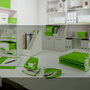 Leitz WOW Carpeta de plástico rígido DIN A4 color verde con pinza superior