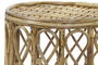 DKD Home Decor Mesita Auxiliar Balines Mimbre Natural 38 x 43.4 x 38 cm Set de 3