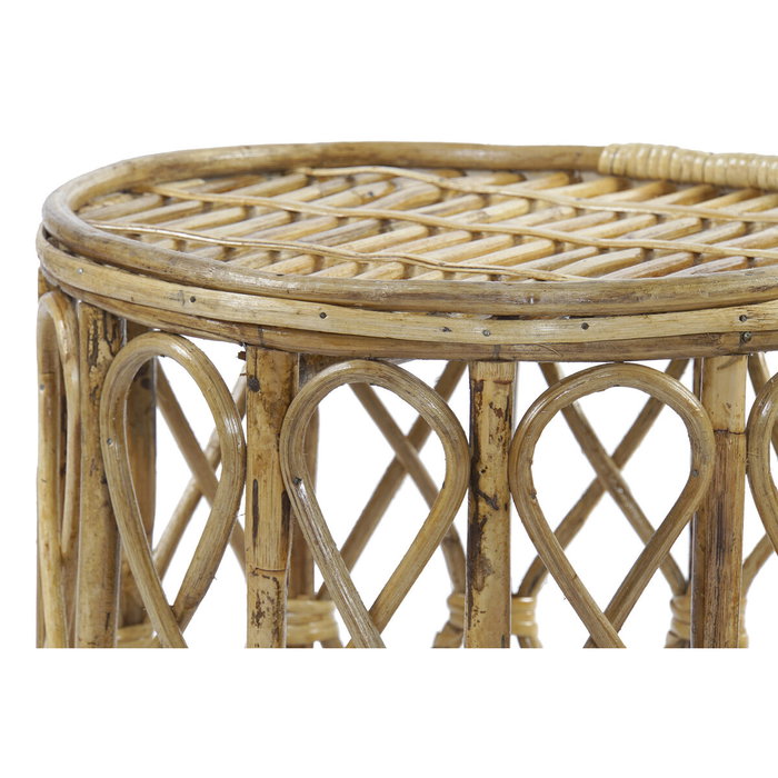 DKD Home Decor Set de 3 Mesas Auxiliares de Mimbre Natural BALI2 DKD Home Decor Set de 3 Mesas Auxiliares de Mimbre Natural BALI2