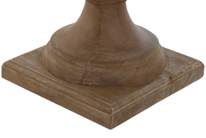 DKD Home Decor Lámpara Sobremesa Colección 1c24, Madera y Yute Tallada, 47 x 86 x 47 cm