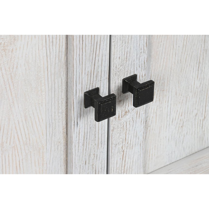 DKD Home Decor Mueble TV Mediterraneo Blanco Madera Mango 160 x 40 x 60 cm