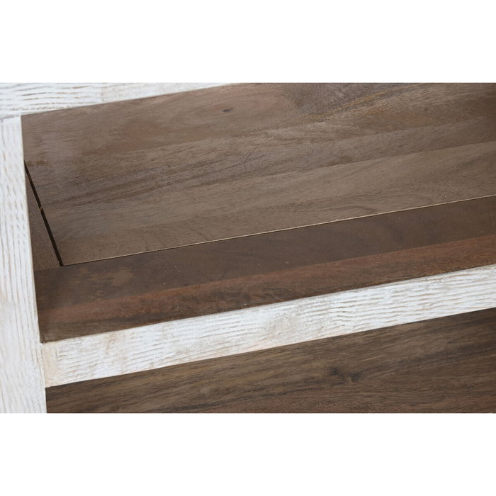 DKD Home Decor Mueble TV Mediterraneo Blanco Madera Mango 160 x 40 x 60 cm
