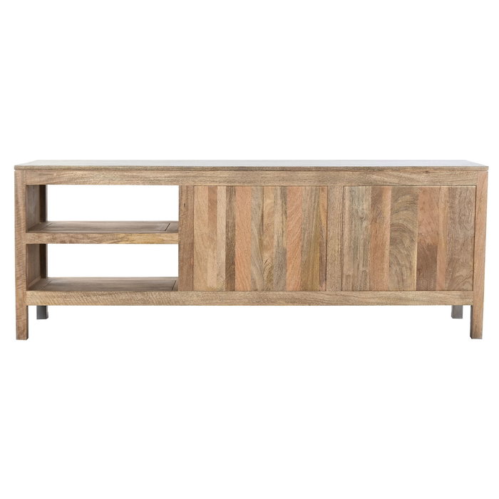 DKD Home Decor Mueble TV Mediterraneo Blanco Madera Mango 160 x 40 x 60 cm