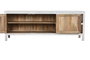 DKD Home Decor Mueble TV Mediterraneo Blanco Madera Mango 160 x 40 x 60 cm