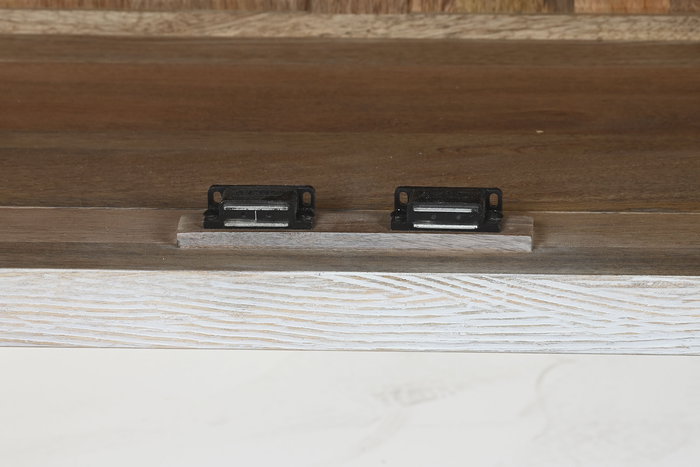 DKD Home Decor Mueble TV Mediterraneo Blanco Madera Mango 160 x 40 x 60 cm