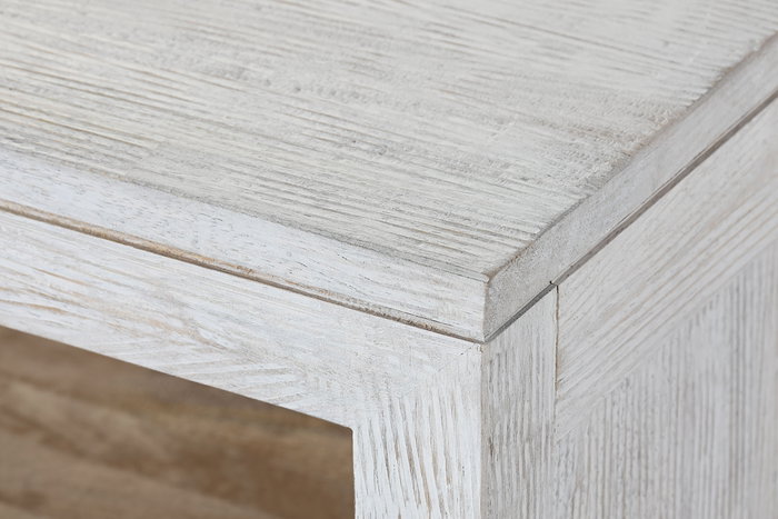 DKD Home Decor Mueble TV Mediterraneo Blanco Madera Mango 160 x 40 x 60 cm