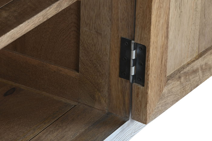 DKD Home Decor Mueble TV Mediterraneo Blanco Madera Mango 160 x 40 x 60 cm