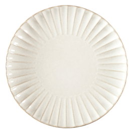 Home Deco Factory Plato Llano Cerámico Gres Colección Cocooning, Diámetro 27 cm, Apto Microondas y Lavavajillas