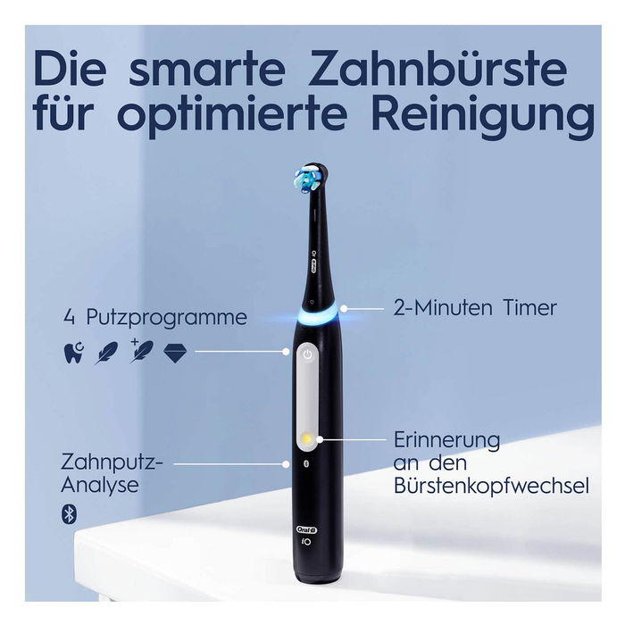 Oral-B Cepillo de Dientes Eléctrico iO4 415022 Recargable, Color Negro Mate