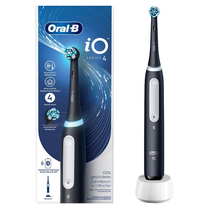 Oral-B Cepillo de Dientes Eléctrico iO4 415022 Recargable, Color Negro Mate