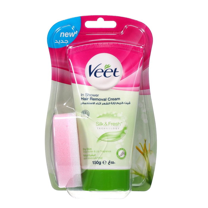 Veet Silky Fresh Crema Depilatoria 150 ml con Esponja Veet Silky Fresh Crema Depilatoria 150 ml con Esponja