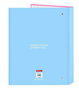 Carpeta de anillas Benetton Spring Rosa Azul cielo A4 26.5 x 33 x 4 cm