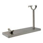 Fackelmann Profesional Jamonero Fijo de Acero Inoxidable para Jamones Grandes, con Refuerzo de Goma en la Base, 49.5 x 16.5 x π cm