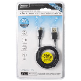 Be Mix Cable USB/Tipo C 3A Carga Rápida 1m