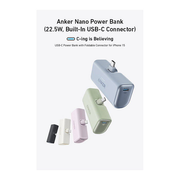 Anker PowerBank Nano 5000 mAh 22,5W Puerto USB-C Negro