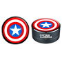 ERT GROUP Altavoz Portátil Inalambrico Capitán América Marvel con Micrófono y Lector MP3, Diseño Compacto, Batería 300 mAh, Radio FM, Carcasa Aluminio, Luz LED