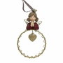DKD Home Decor Set de 6 Figuras de Resina Círculo para Navidad Tradicional