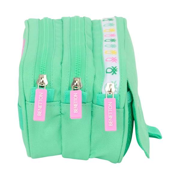 Portatodo Triple Benetton Mint Verde 21,5 x 10 x 8 cm