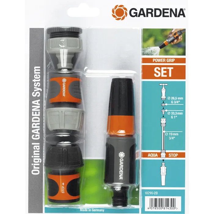 Gardena 18296-20 Kit Grifo Básico para Manguera de 19 mm 3/4' para Riego Doméstico Gardena 18296-20 Kit Grifo Básico para Manguera de 19 mm 3/4' para Riego Doméstico