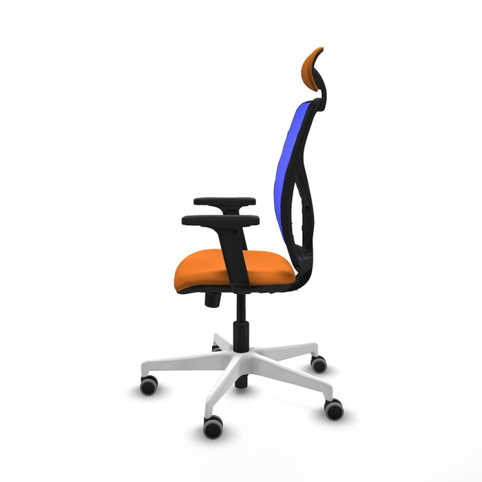 PIQUERAS Y CRESPO Silla de oficina Motilla Naranja y Azul PIQUERAS Y CRESPO Silla de oficina Motilla Naranja y Azul