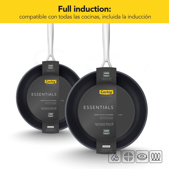 Sartén Castey EA-S22 Gris Acero Inoxidable Ø 22 cm