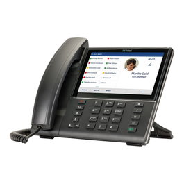 Mitel 6873 SIP Phone Teléfono de Escritorio con Cable, Altavoz, Identificador de Llamadas, Pantalla Táctil LCD, Negro
