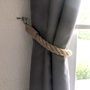 Aberto Design Gancho de tubo nogal 60cm, 2cm alto, 2cm profundo, 100% cuerda, para colgar abrigos, sombreros y llaves en la pared