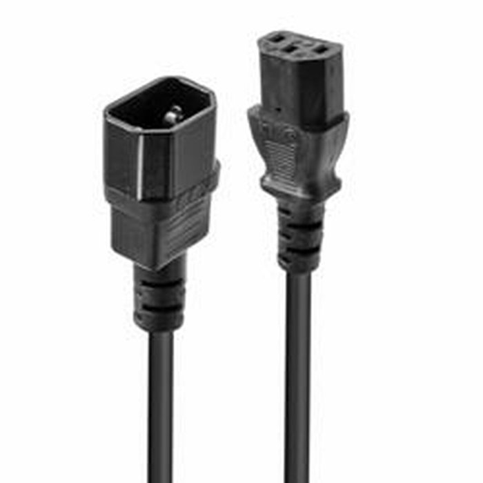 Lindy Cable de extensión IEC C14 a IEC C13, 0,5 m, Negro