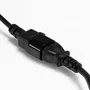 Lindy 30320 Cable de Alimentación IEC C14 Macho a C13 Hembra, 0.5 m, Negro, Certificado VDE