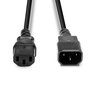 Lindy Cable de Extensión de Alimentación IEC C14 a C13, 0.5m, Negro
