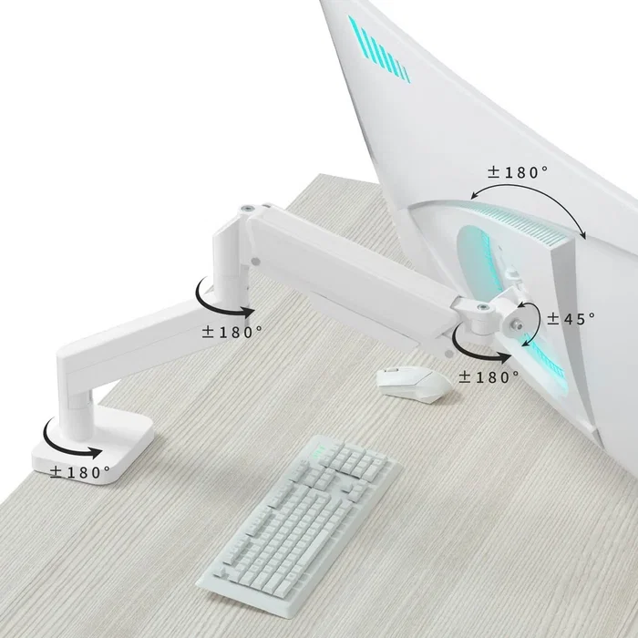 Gembird MA-DA1-04-W Soporte para Monitor 17-32 Pulgadas Blanco