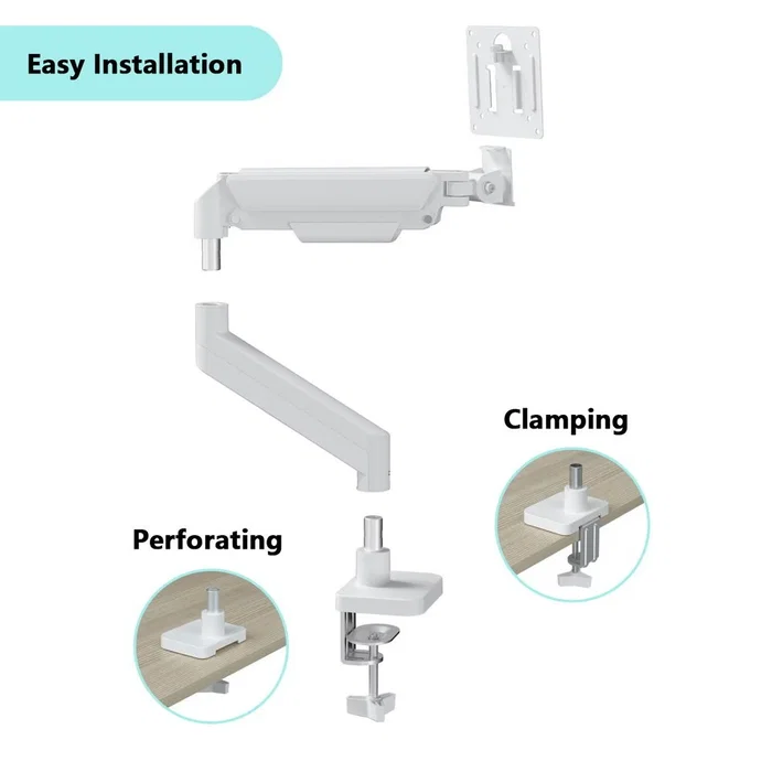 Gembird MA-DA1-04-W Soporte para Monitor 17-32 Pulgadas Blanco