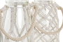 DKD Home Decor Jarrón de Cristal y Algodón Trenzado Surtido de 6 unidades