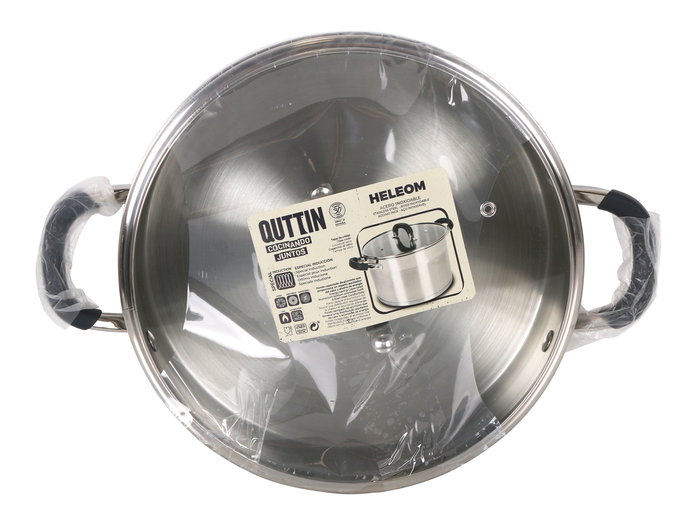 Quttin Cacerola Baja Acero Inoxidable 26 cm, 0.8 mm, 3.1 L (4 Unidades)
